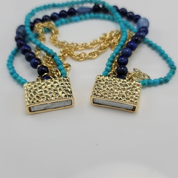 Blue, aqua and gold coloured bracelet EUC - Picture 4 of 8